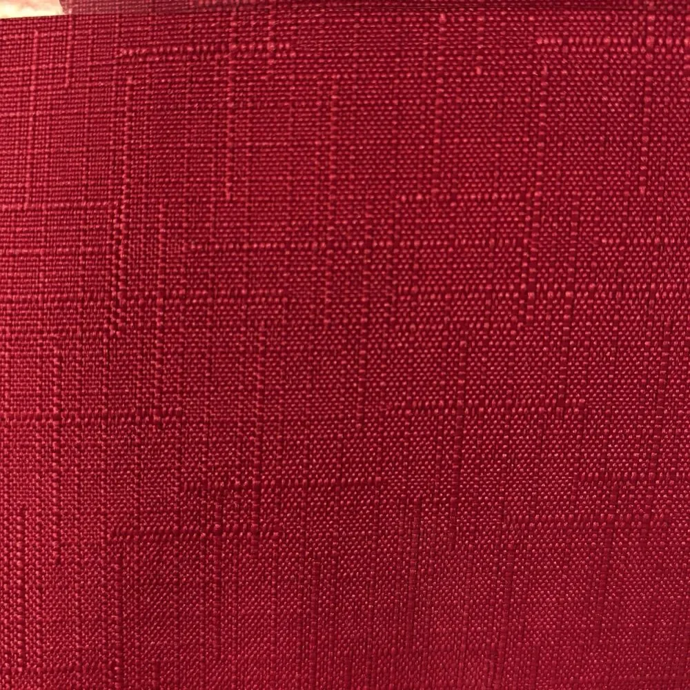 JC PENNEY Home Casual Solid Fabric Tablecloth Rectangle 60x102 Red Wrinkle Free